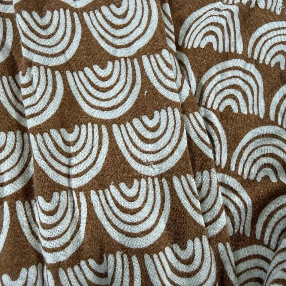 Kids Little Sleepies Rust Rainbows Two Piece Bamboo Pajamas Size 16